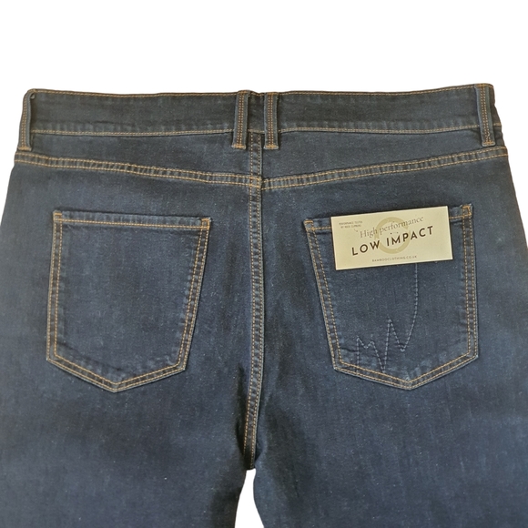 BAM Clothing 73 Zero Bamboo Denim Straight Leg Jeans Dark Blue Size 36 L32 NWT - Picture 7 of 15